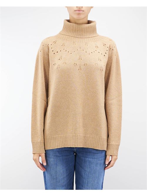 Wool and lurex blend turtleneck sweater Twinset TWIN SET | Sweater | TT301412067